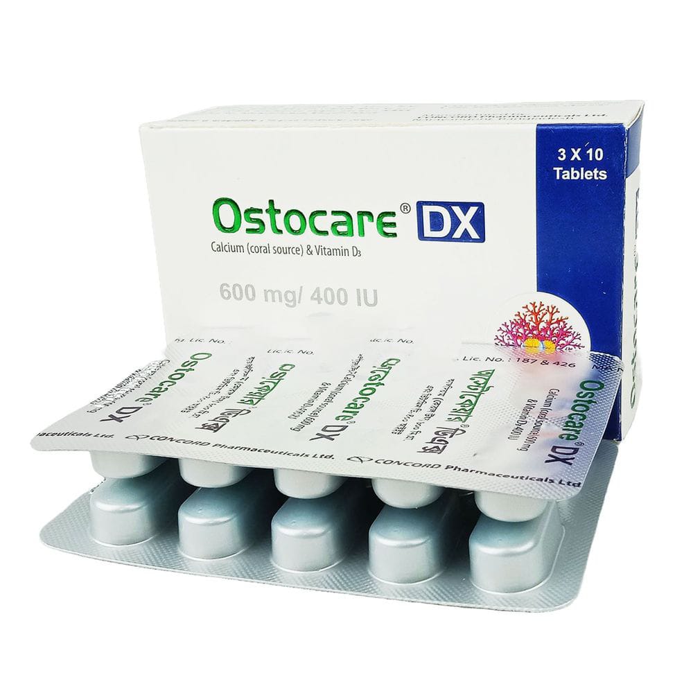 Tablet Ostocare-DX 600mg+400iu (30pcs)